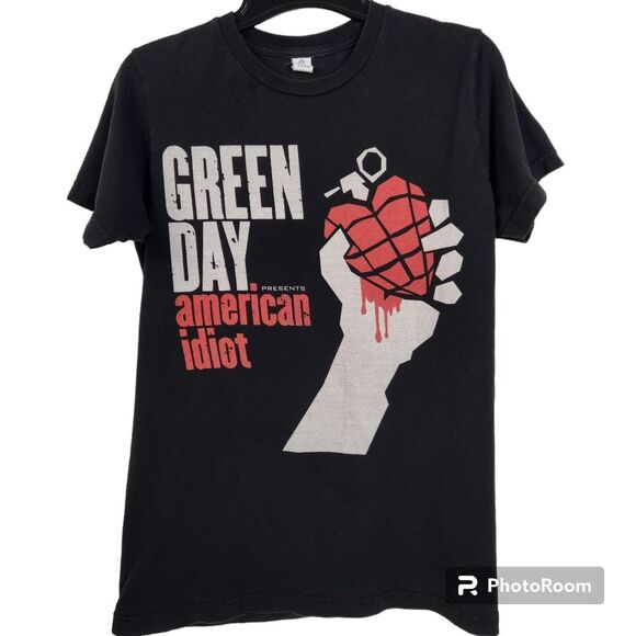 Tultex Other - Green Day 2004 American Idiot Album Cover Short Sleeve Graphic Tee Size Small